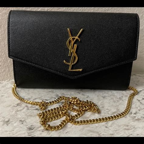 YSL uptown pouch with chain